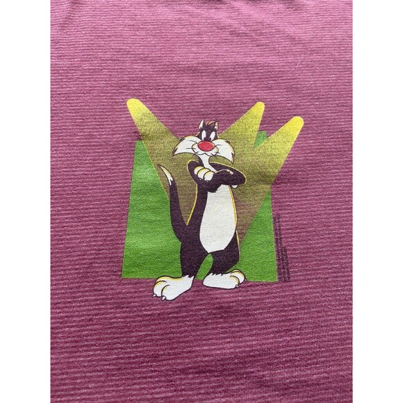 Vintage 90s Tennessee River Gold Looney Tunes Syvester Single Stitch T-Shirt L - Picture 2 of 15